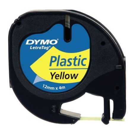 Achetez DYMO Ruban LETRATAG Noir/plastique Jaune 12mmx4m S0721620 pas cher sur Ma Rentrée Scolaire