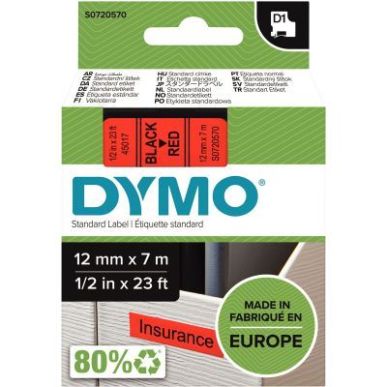 Achetez Recharge DYMO D1 12 mm x 7 m noir et rouge S0720570 DYMO pas cher sur Ma Rentrée Scolaire