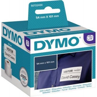Achetez Boite de 1 rouleau de 220 étiquettes expédition / badge 54 x 101 mm S0722430 DYMO pas cher..
