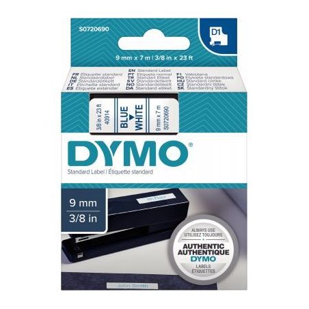Achetez DYMO Ruban D1Bleu/Blanc 9MMX7M pour 1000/1000+/2000/3500/4500/5000/5505 pas cher sur Ma Rent..
