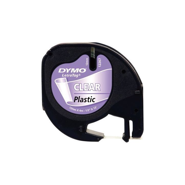 DYMO Ruban LETRATAG Noir/transparent 12mmx4m S0721530