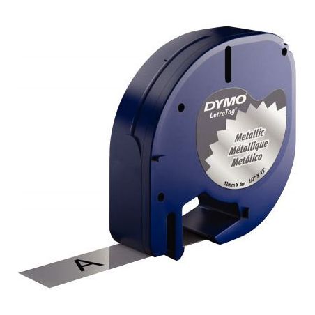 Achetez Ruban cassette Letratag 12 mm x 4 m noir sur argent S0721730 DYMO pas cher sur Ma Rentrée S..