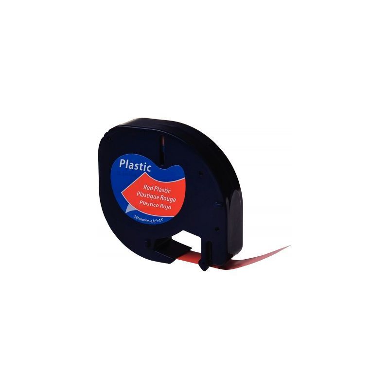 Achetez DYMO Ruban LETRATAG Noir/plastique Rouge 12mmx4m pas cher sur Ma Rentrée Scolaire