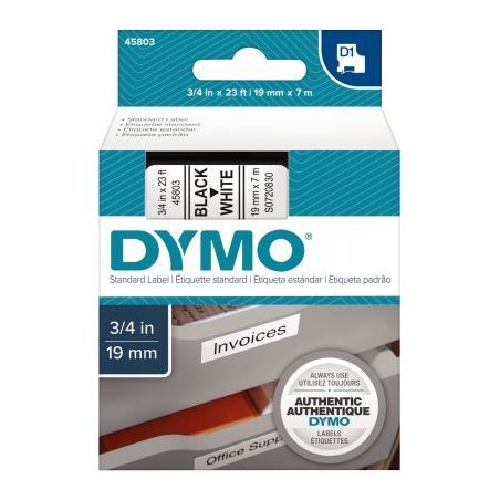 Achetez Ruban cassette Dymo 19 mm x 7 m noir et blanc 19 mm S0720830 DYMO pas cher sur Ma Rentrée S..