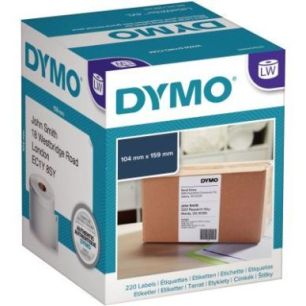 Boite de 1 rouleau de 220 étiquettes expédition 104 x 159 mm pour imprimante Laberwriter S0904980 DYMO