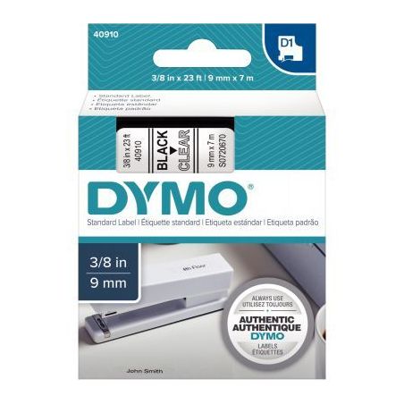 Achetez DYMO Ruban D1 Noir/transparent 9MMX7M pour 1000/1000+/2000/3500/4500/5000/5503 pas cher sur ..