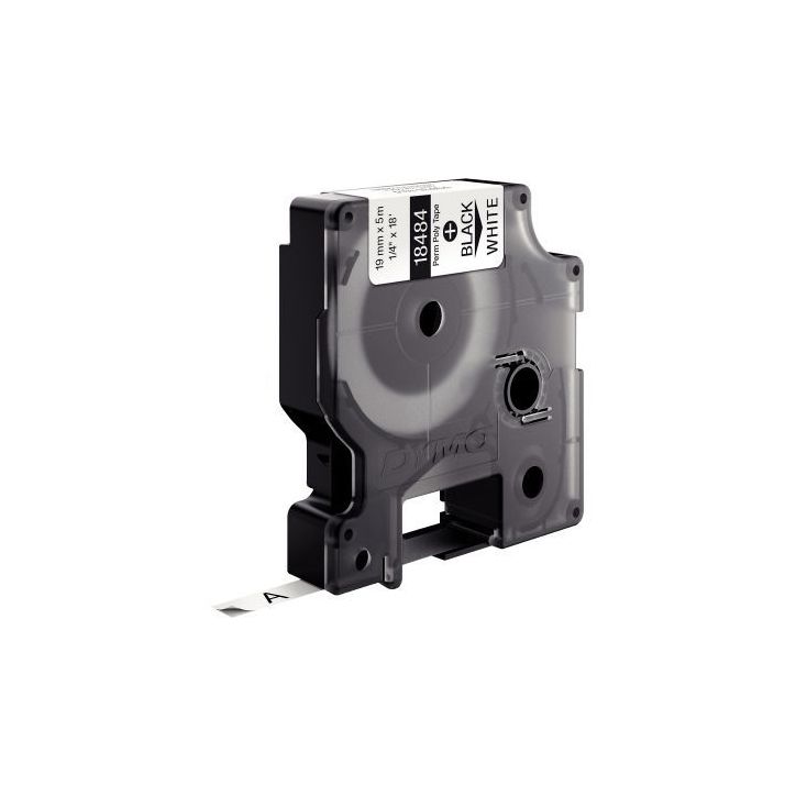 Recharge DYMO pour titreuse Rhino 19mm x 5,5m noir sur blanc 18484 DYMO