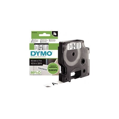 Achetez DYMO Ruban D1 Noir/Blanc 12MMX7M pour 1000/1000+/2000/3500/4500/5000/5514 pas cher sur Ma Re..