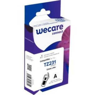 Ruban TZE 231 noir sur blanc 12 mm x 8 m compatible K80008W4 WECARE ARMOR