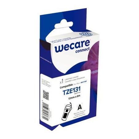 Achetez Ruban TZE 131 noir sur transparent 12 mm x 8 m compatible K80017W4 WECARE ARMOR pas cher sur..