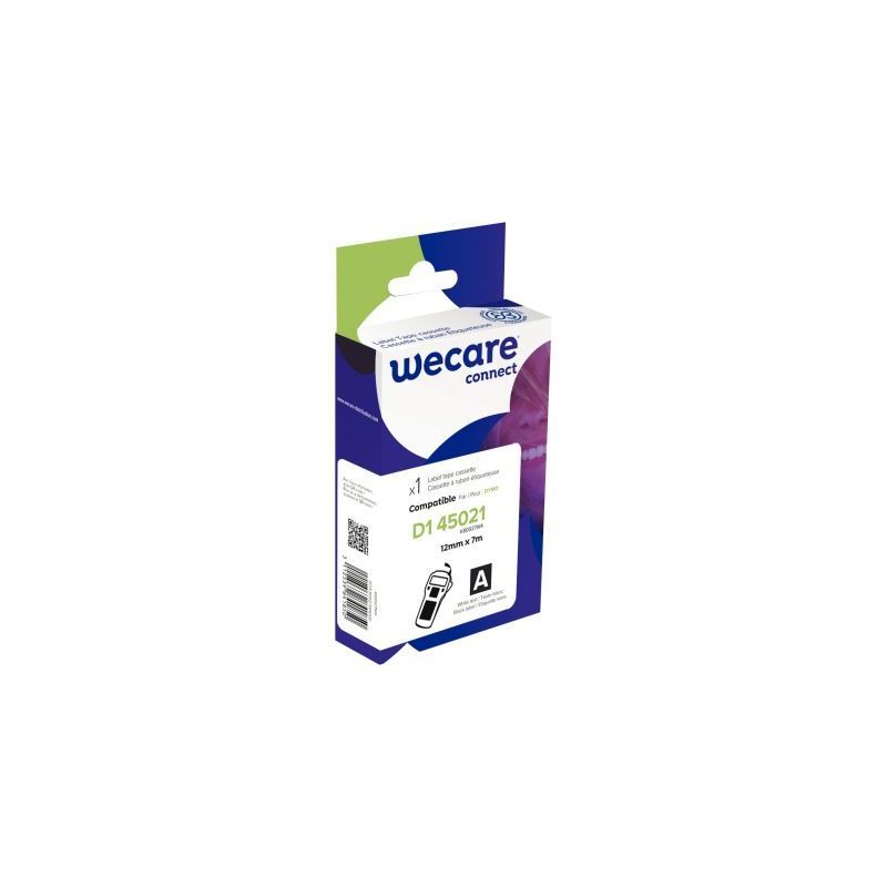 Achetez Ruban D1 blanc sur noir 12 mm x 7 m compatible K80027W4 WECARE ARMOR pas cher sur Ma Rentré..