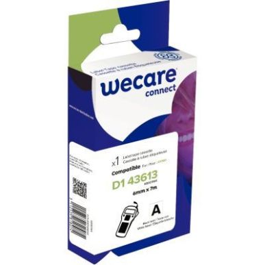 Achetez Ruban D1 noir sur blanc 6 mm x 7 m compatible K80011W4 WECARE ARMOR pas cher sur Ma Rentrée..