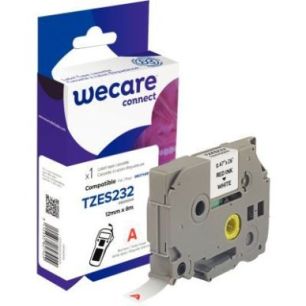 Achetez Ruban TZE 232 rouge sur blanc 12 mm x 8 m compatible K80065W4 pas cher sur Ma Rentrée Scola..