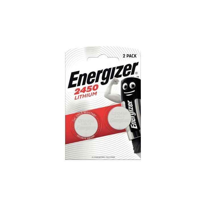 Blister 2 piles lithium 3V CR2450 7638900381795 ENERGIZER