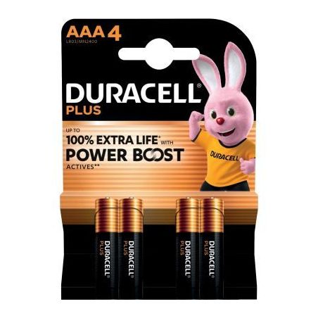 Achetez Blister 4 piles 1.5V PLUS POWERBOOST AAA / LR03 / MN2400 5000394176645 DURACELL pas cher sur..