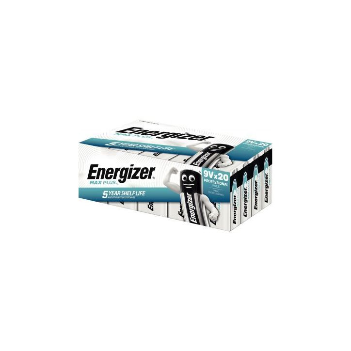 Paquet 20 piles 9V Max Plus 7638900423204 ENERGIZER