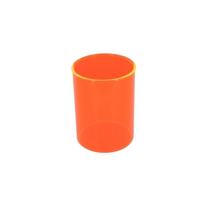 Pot à crayons FLUOR orange transparent 205-18