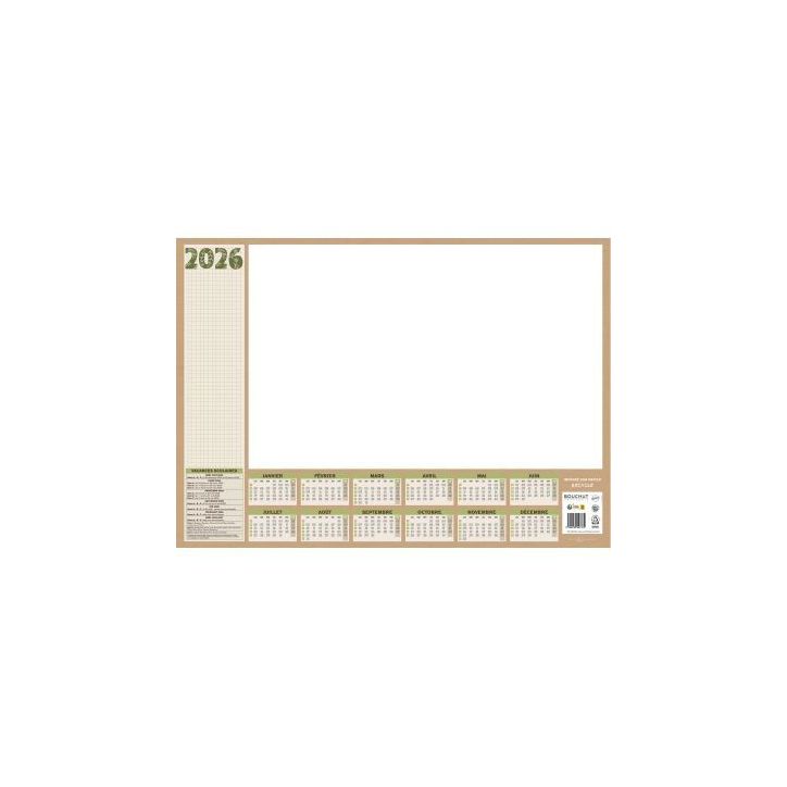 Sous-main 38,5x54cm nature 25 feuilles PAPSMNATURA BOUCHUT GRANDREMY