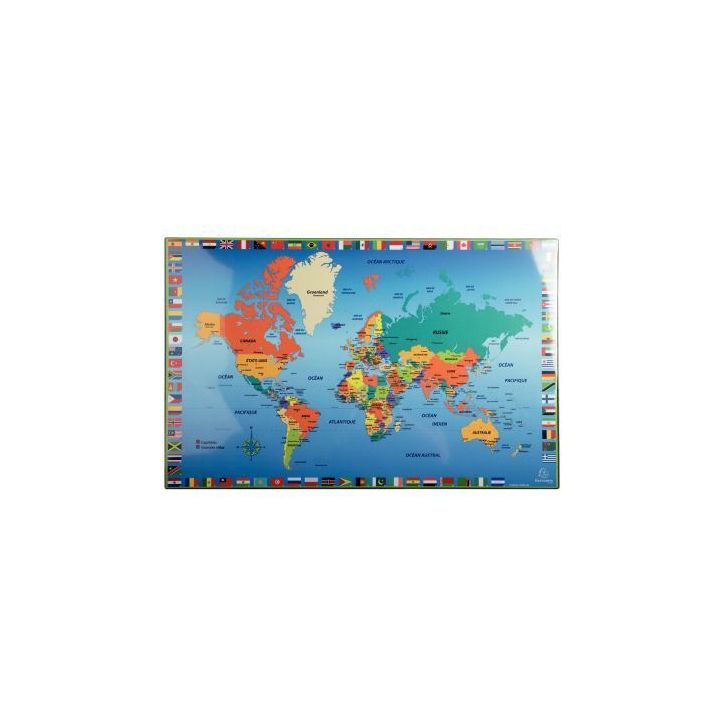 Sous-mains 57,5x37,5cm monde 29790E EXACOMPTA