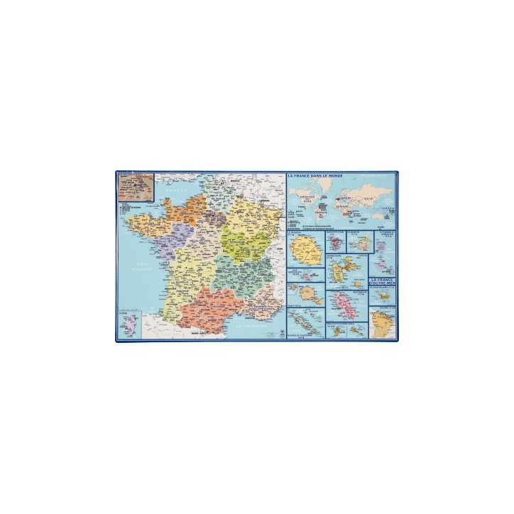 Sous-mains carte France et Dom-Tom 136709-06 VIQUEL