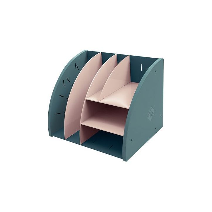 Organiseur de bureau 6 compartiments bleu pacifique et nude 394606D SKANDI EXACOMPTA