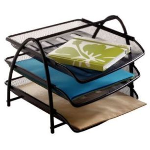 Achetez Set 3 corbeilles coulissantes en métal mesh noir MESHTRAY3 N MESH ALBA pas cher sur Ma Rent..