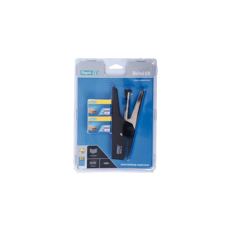 Achetez Set agrafeuse pince bébé 58 noir + 4x1000 agrafes 10527091 RAPID ESSELTE pas cher sur Ma R.. Achetez Set agrafeuse pince bébé 58 noir + 4x1000 agrafes 10527091 RAPID ESSELTE pas cher sur Ma R..