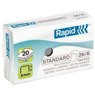 Achetez RAPID Agrafes Nº26/6 galvanisées en boîte de 1000 pas cher sur Ma Rentrée Scolaire