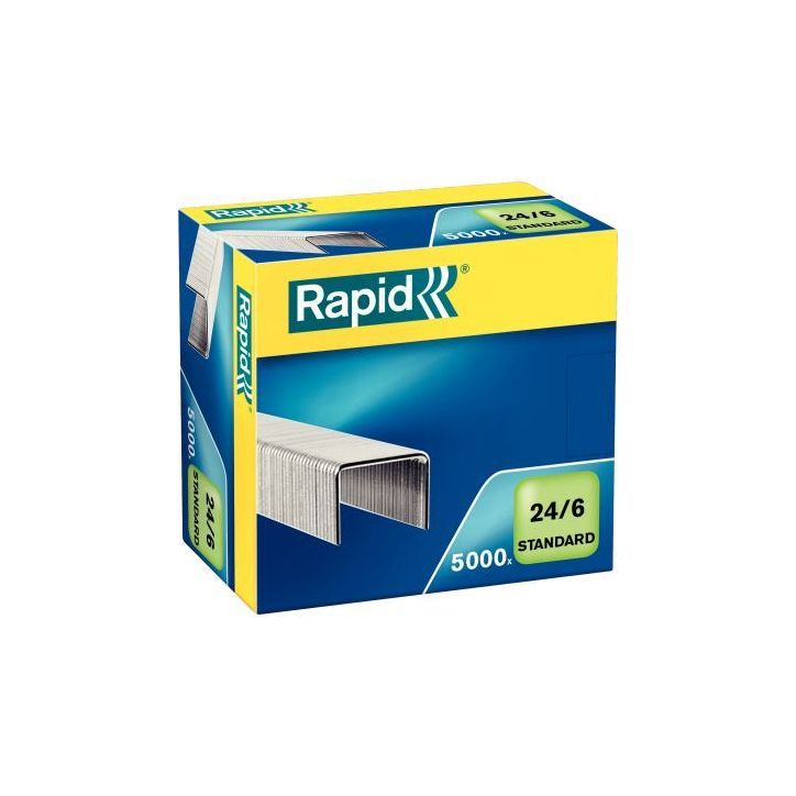 RAPID Agrafes N°24/6 galvanisées en Boîte de 5000