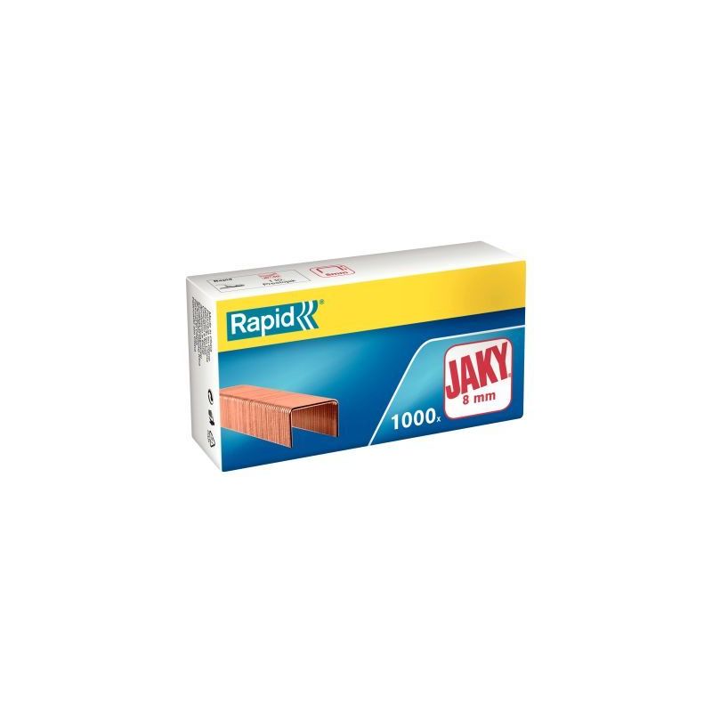 Achetez Boîte de 1 000 agrafes Rapid Jaky 8 cuivrée 11720101 RAPID pas cher sur Ma Rentrée Scolai.. Achetez Boîte de 1 000 agrafes Rapid Jaky 8 cuivrée 11720101 RAPID pas cher sur Ma Rentrée Scolai..