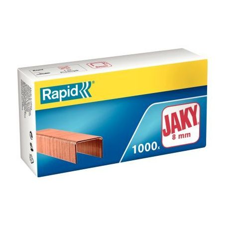 Achetez Boîte de 1 000 agrafes Rapid Jaky 8 cuivrée 11720101 RAPID pas cher sur Ma Rentrée Scolai..