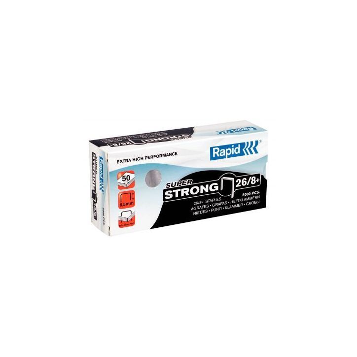 Boite de 5 000 agrafes Rapid 26/8 Super Strong 24862200 RAPID