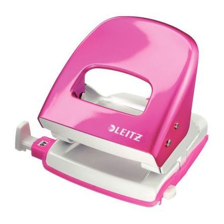 Achetez LEITZ Perforateur Rose métallisé, 30 feuilles, réglette à  clic. Effort réduit de 60% ..