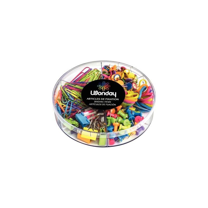 Achetez WONDAY Kit de petites fournitures assortis Fun : élastique, punaise, trombone, push pins, p.. Achetez WONDAY Kit de petites fournitures assortis Fun : élastique, punaise, trombone, push pins, p..