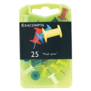 Achetez Boite de 25 pushpins 10mm assortis CAPSA 14740E EXACOMPTA pas cher sur Ma Rentrée Scolaire