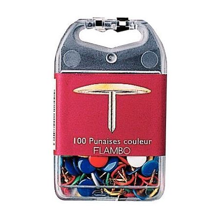 Achetez Boîte de 100 punaises diamètre 9 mm assortis CAPSA 14751E EXACOMPTA pas cher sur Ma Rentrî.