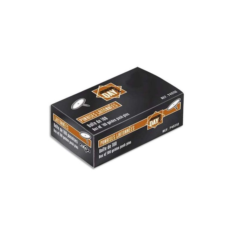 Achetez Boîte de 100 punaises laitonnées  pas cher sur Ma Rentrée Scolaire