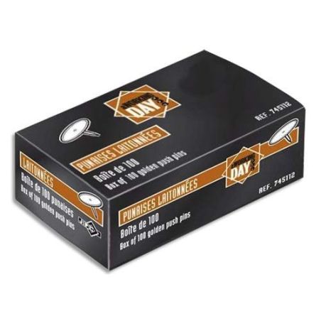 Achetez Boîte de 100 punaises laitonnées pas cher sur Ma Rentrée Scolaire