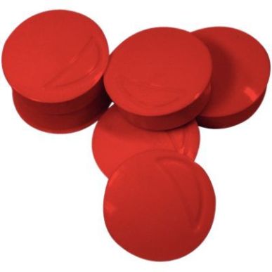 Achetez Boîte de 7 aimants 20 mm ronds Rouge pas cher sur Ma Rentrée Scolaire