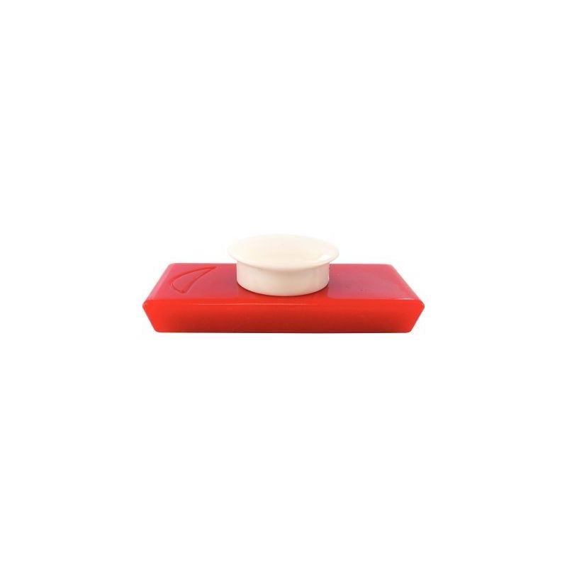 Achetez Plaquette de 2 aimants rectangulaires Rouge sans téton - Format : 2,3 x 5,5 cm pas cher sur..