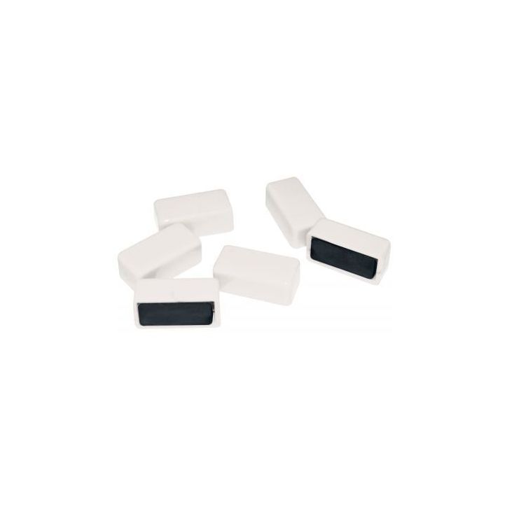 Blister de 6 punaises magnétiques rectangulaires. 12x25 mm.  Blanc FAI500302 SAFETOOL