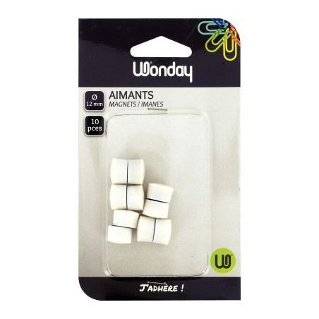 Achetez Blister de 10 punaises magnétiques, diamètre 12 mm. Blanc FAI120402 SAFETOOL pas cher sur..
