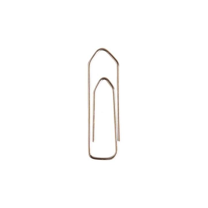 Boîte de 100 trombones 25 mm bout chevron nickelé FTB250073