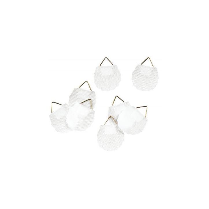 Blister de 10 attaches sous-verre adhésives, toilées, gommées H5752