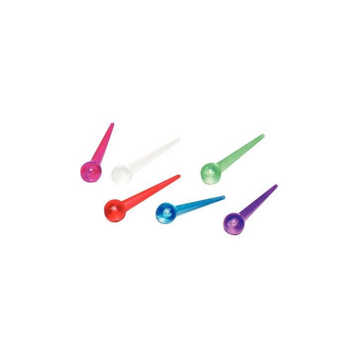 Sachet de 500 épingles en plastique longueur 15 mm coloris assortis L798000