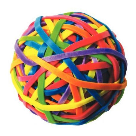 Achetez WONDAY Balle de bracelets en caoutchouc. 70 grammes. Coloris assortis pas cher sur Ma Rentr ..