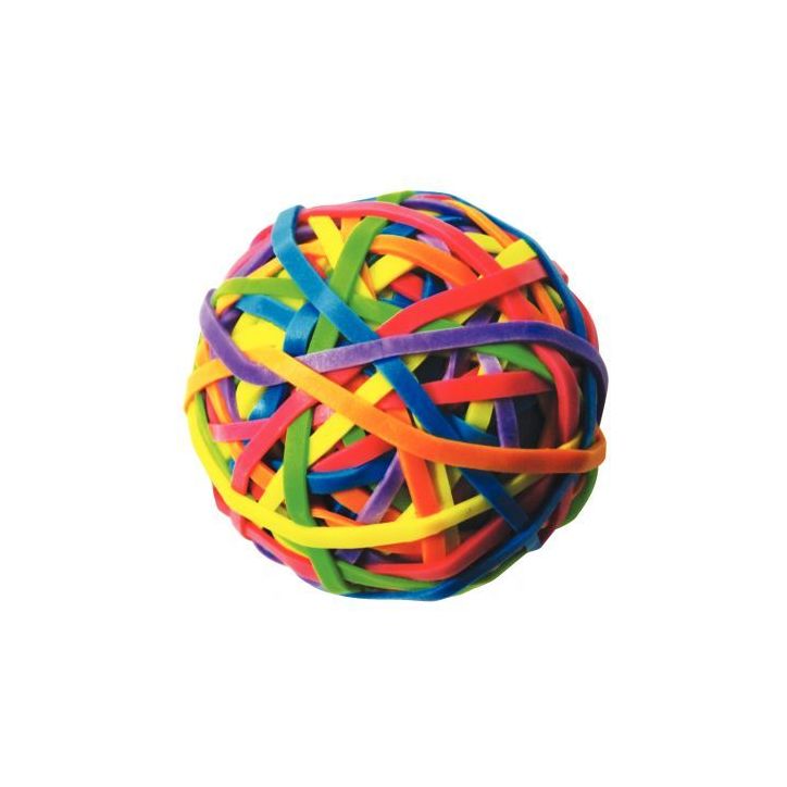 WONDAY Balle de bracelets en caoutchouc. 70 grammes. Coloris assortis
