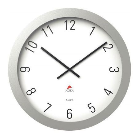 Achetez ALBA Horloge murale géante Horgiant contour ABS D60 cm Gris, chiffres Noirs lentille en ver..