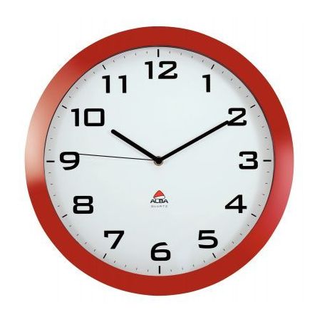 Achetez Horloge silencieuse diamètre 38cm rouge HORISSIMO R ALBA pas cher sur Ma Rentrée Scolaire