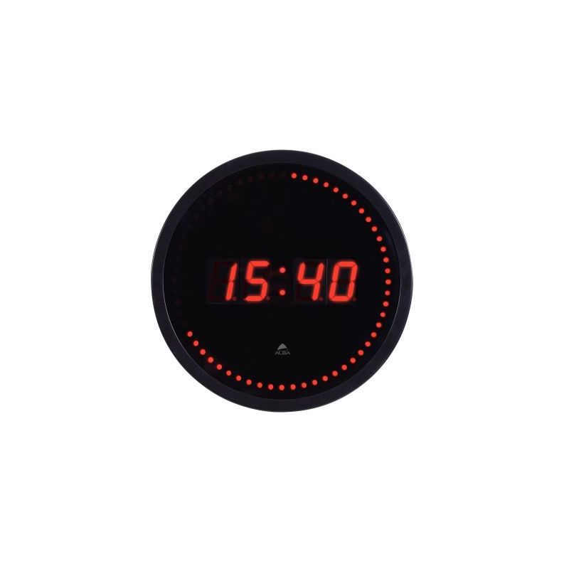 Achetez ALBA Horloge à led Horled cadre plastique Noir lentille en verre D30cm affichage numériq.. Achetez ALBA Horloge à led Horled cadre plastique Noir lentille en verre D30cm affichage numériq..